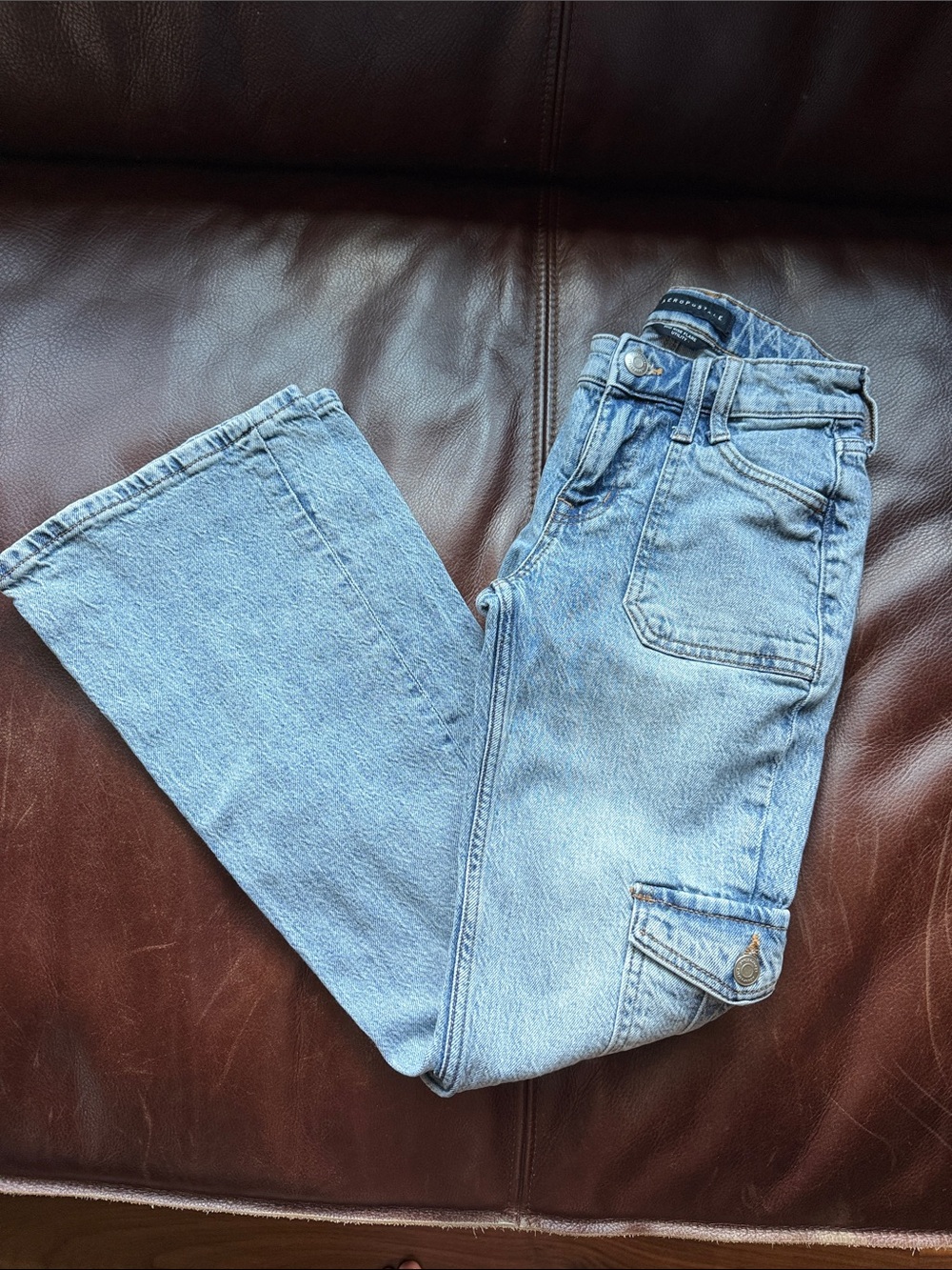 Aeropostale Light Blue Wide Leg Jeans